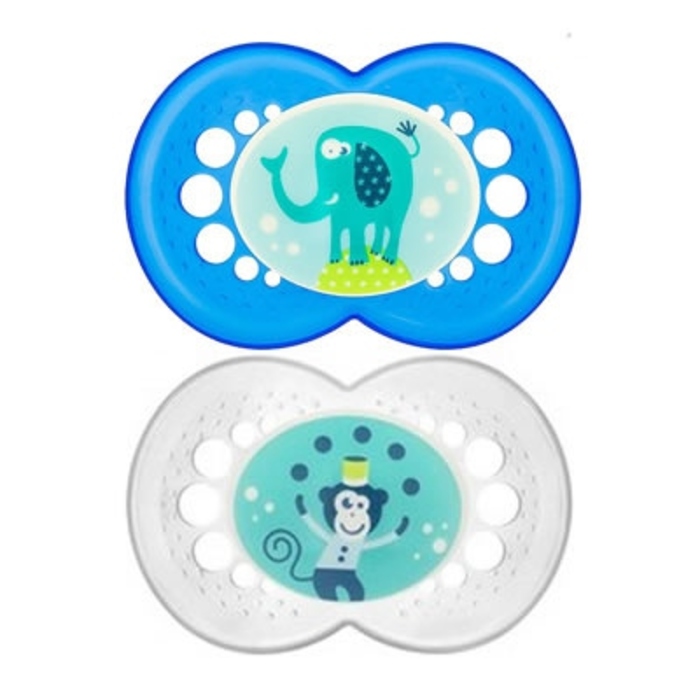 Photo de Mam sucette silicone +6mois x2 - bleu/transparent Mam Mam sucette silicone +6mois x2 - bleu/transparent Mam-198809