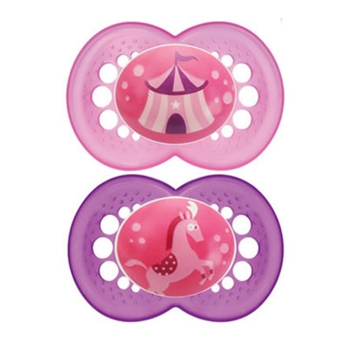 Mam sucette silicone +6mois x2 - rose/violet Mam-198811