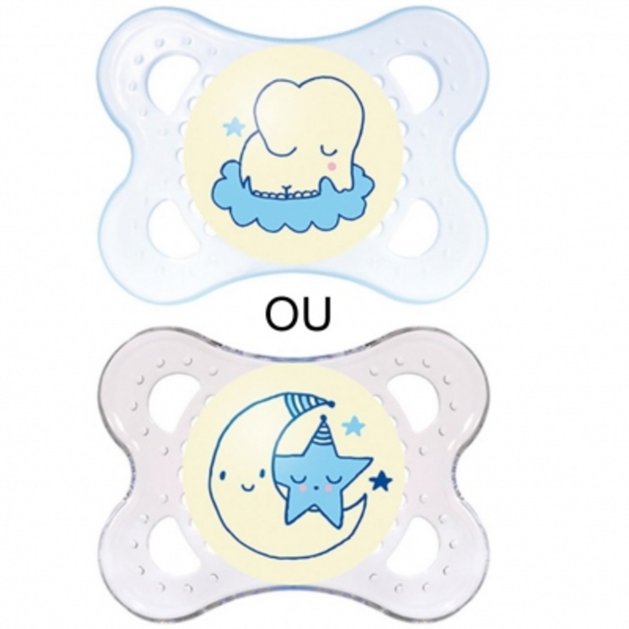 Photo de Mam sucette silicone nuit 0-6mois bleu x2 Mam Mam sucette silicone nuit 0-6mois bleu x2 Mam-198836