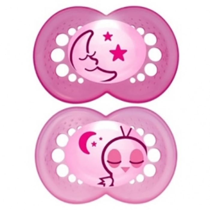 Photo de Mam sucette silicone nuit +6mois rose x2 Mam Mam sucette silicone nuit +6mois rose x2 Mam-198831