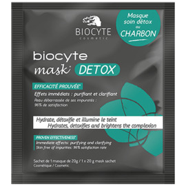 Mask detox charbon unitaire - 20.0 g - cosmetique - biocyte -216913
