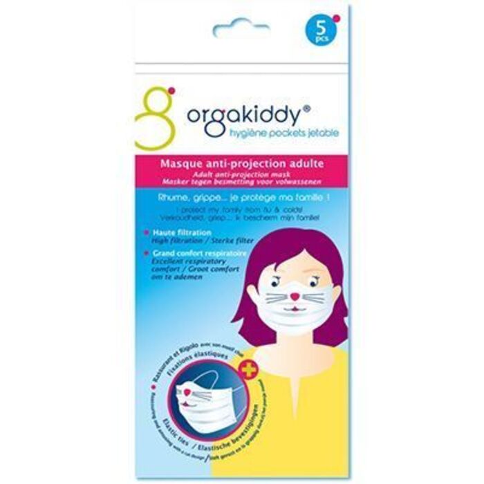 Photo de Masque anti-projection adulte chat x5 Orgakiddy Masque anti-projection adulte chat x5 Orgakiddy-223740