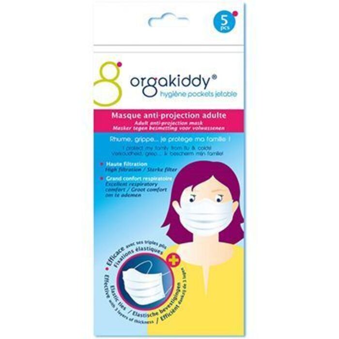 Photo de Masque anti-projection adulte x5 Orgakiddy Masque anti-projection adulte x5 Orgakiddy-223751