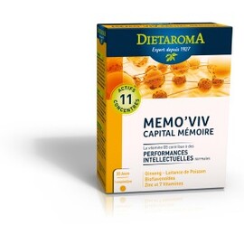 Mémo'Viv - Complexe capital Mémoire - 30.0 unites - Anti-âge /Bien être - Diétaroma -6433