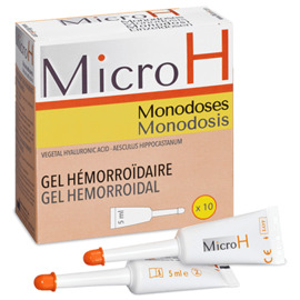 Micro h gel hémorroïdaire monodoses 10x5ml - diepharmex -216158