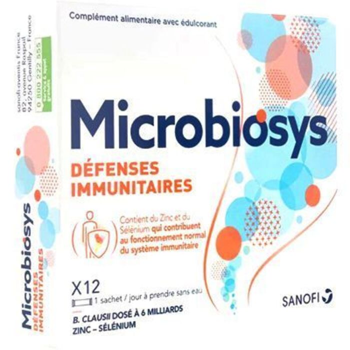 Photo de Microbiosys défenses immunitaires probiotique 12 sachets Sanofi Microbiosys défenses immunitaires probiotique 12 sachets Sanofi-228707