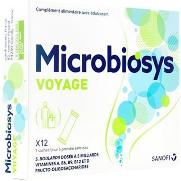 Photo de Microbiosys voyage probiotique 12 sachets Sanofi Microbiosys voyage probiotique 12 sachets Sanofi-228703