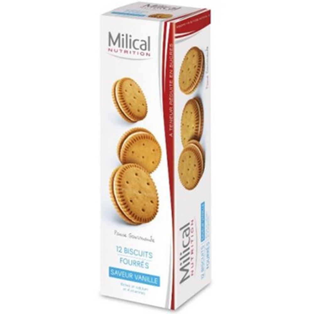Photo de Milical biscuits fourrés vanille x12 Milical Milical biscuits fourrés vanille x12 Milical-195982