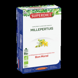 Millepertuis bio -  20 ampoules de 15ml - 20.0 unités - détente - sommeil - super diet Bon moral-104061