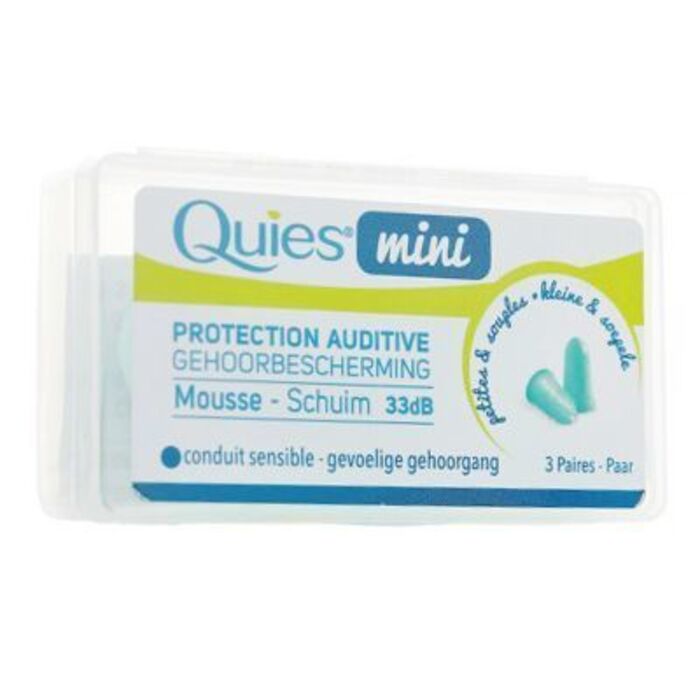 Photo de Mini protection auditive mousse 3 paires Quies Mini protection auditive mousse 3 paires Quies-220413