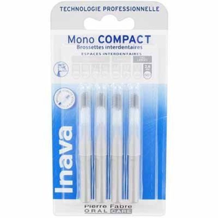 Photo de Mono compact très large 2,6mm - 4 brossettes interdentaires Inava Mono compact très large 2,6mm - 4 brossettes interdentaires Inava-224869