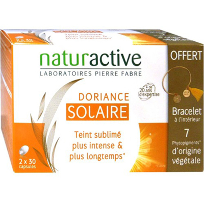 Photo de Naturactive solaire 2 x 30 capsules + bracelet offert Doriance Naturactive solaire 2 x 30 capsules + bracelet offert Doriance-220452