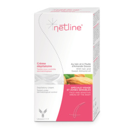Netline crème dépilatoire visage et zones sensibles - 75.0 ml - crèmes dépilatoire et décolorantes - bioes -10132
