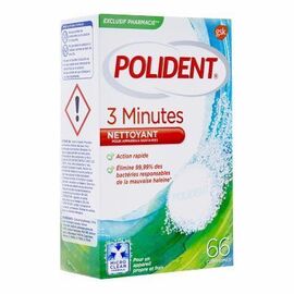 Nettoyant 3 minutes x 66 - polident -214461