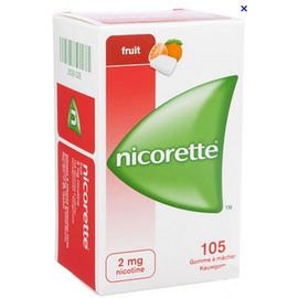 NICORETTE Fruits 2mg Sans Sucre - 105 gommes - JOHNSON & JOHNSON -194058