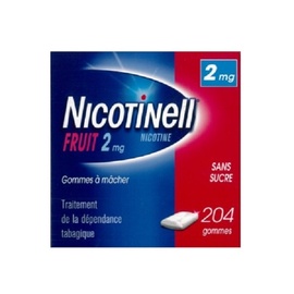 Nicotinell fruit 2mg sans sucre - 204 gommes - novartis -194074