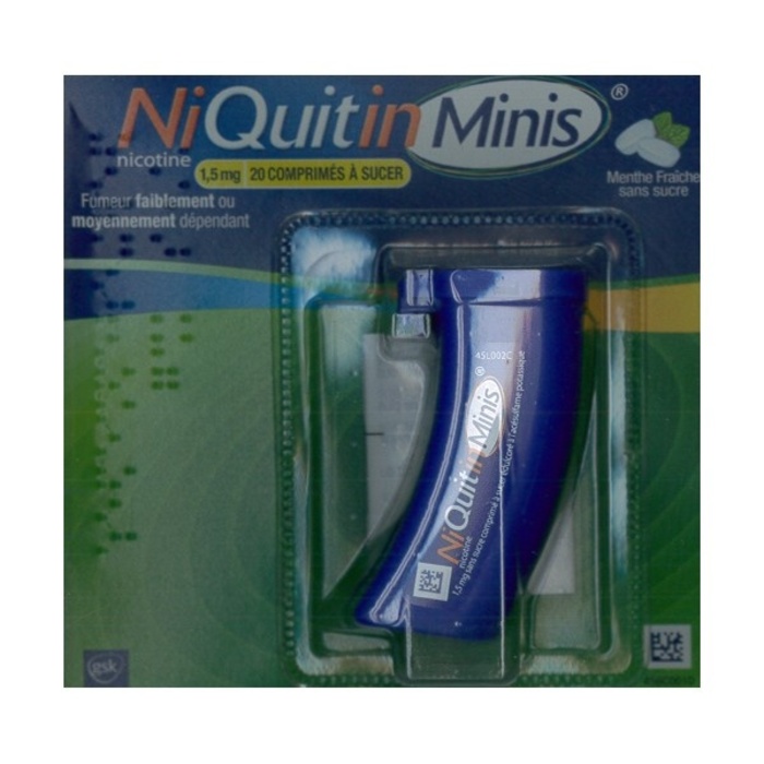 Photo de Niquitinminis 1,5mg sans sucre - 20 comprimés Laboratoire gsk Niquitinminis 1,5mg sans sucre - 20 comprimés Laboratoire gsk-206852
