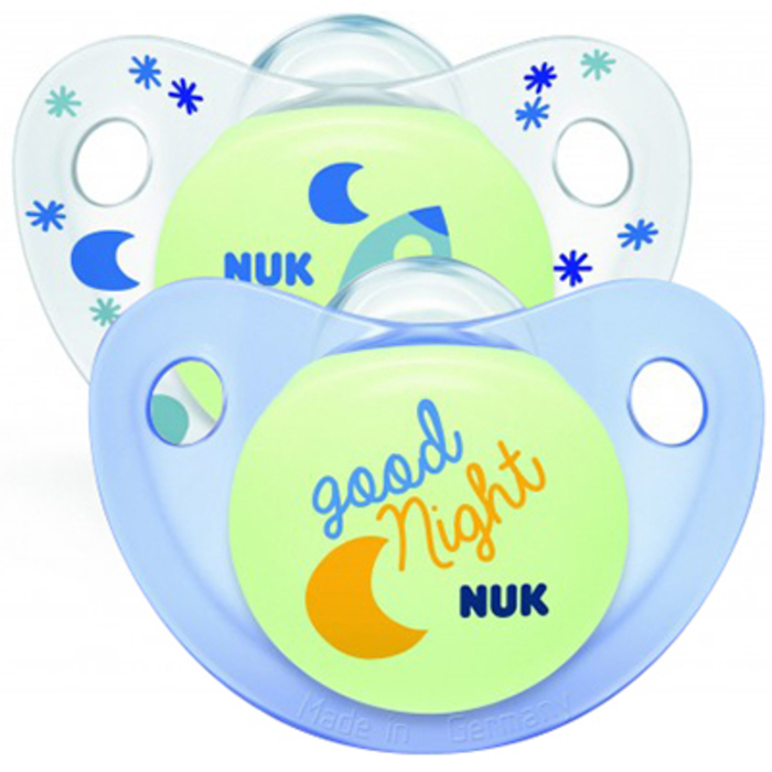 Photo de Nuk 2 sucettes phosphorescentes nuit garçon taille 3 +18mois Nuk Nuk 2 sucettes phosphorescentes nuit garçon taille 3 +18mois Nuk-216325