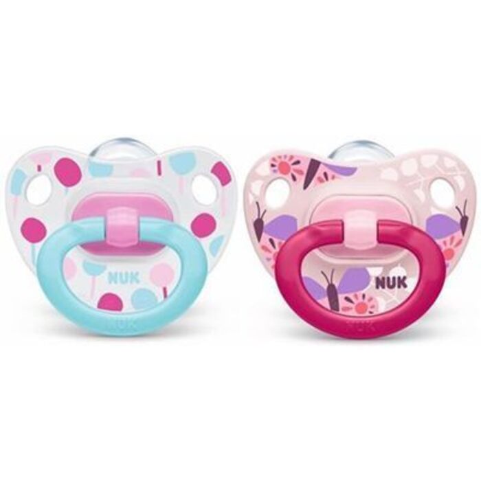 Photo de Nuk 2 sucettes silicone classic fille taille 2 +6mois Nuk Nuk 2 sucettes silicone classic fille taille 2 +6mois Nuk-220775