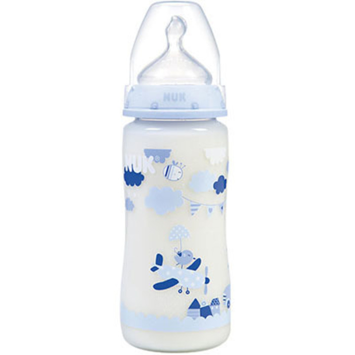Photo de Nuk rose&blue biberon bleu 300ml tétine taille 1 0-6mois Nuk Nuk rose&blue biberon bleu 300ml tétine taille 1 0-6mois Nuk-214955