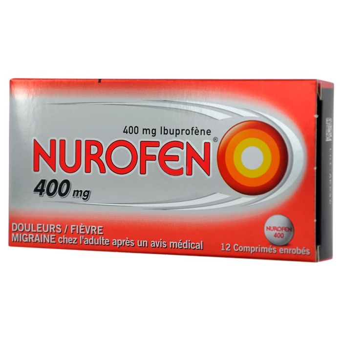 Nurofen 400mg douleurs et fièvre ibuprofène 12 comprimés enrobés Reckitt benckiser-192720