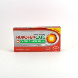 Nurofencaps 400mg Ibuprofène Douleurs Et Fièvre 10 Capsules Molles - RECKITT BENCKISER -192591