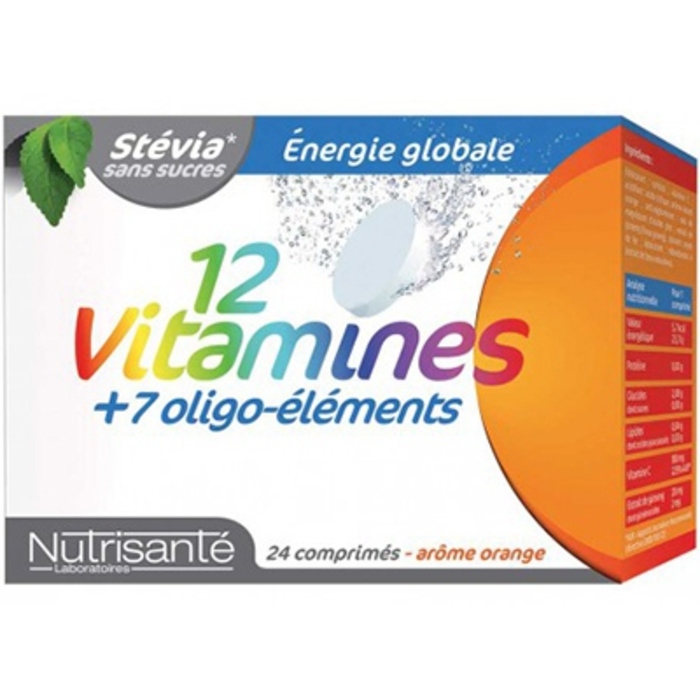 Photo de Nutrisante 12 vitamines + 7 oligo-éléments 24 comprimés effervescents Nutrisanté Nutrisante 12 vitamines + 7 oligo-éléments 24 comprimés effervescents Nutrisanté-196157