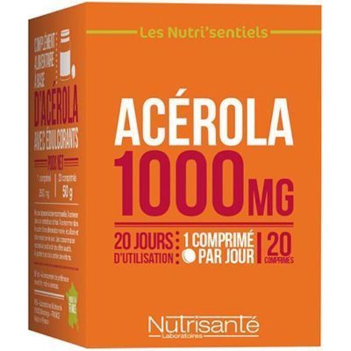 Photo de Nutrisante acérola 1000mg 20 comprimés Nutrisanté Nutrisante acérola 1000mg 20 comprimés Nutrisanté-219596