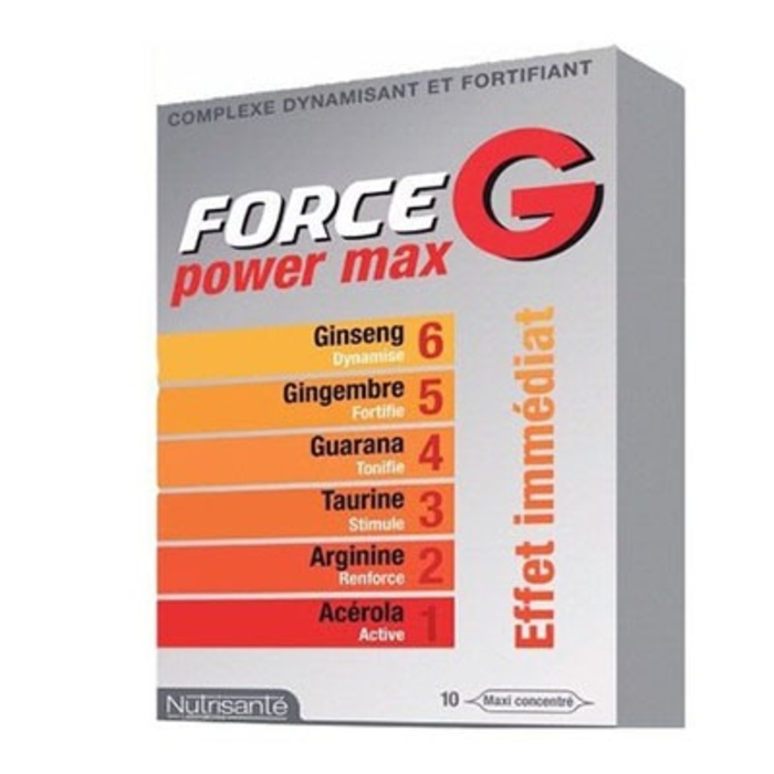 Photo de Nutrisante force g power max 10 ampoules x 10ml Nutrisanté Nutrisante force g power max 10 ampoules x 10ml Nutrisanté-194679