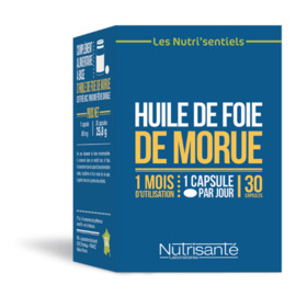 Nutrisante huile de foie de morue 30 capsules - nutrisanté -206563