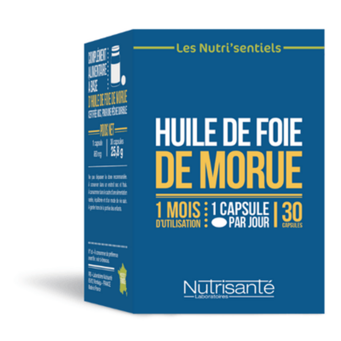 Photo de Nutrisante huile de foie de morue 30 capsules Nutrisanté Nutrisante huile de foie de morue 30 capsules Nutrisanté-206563