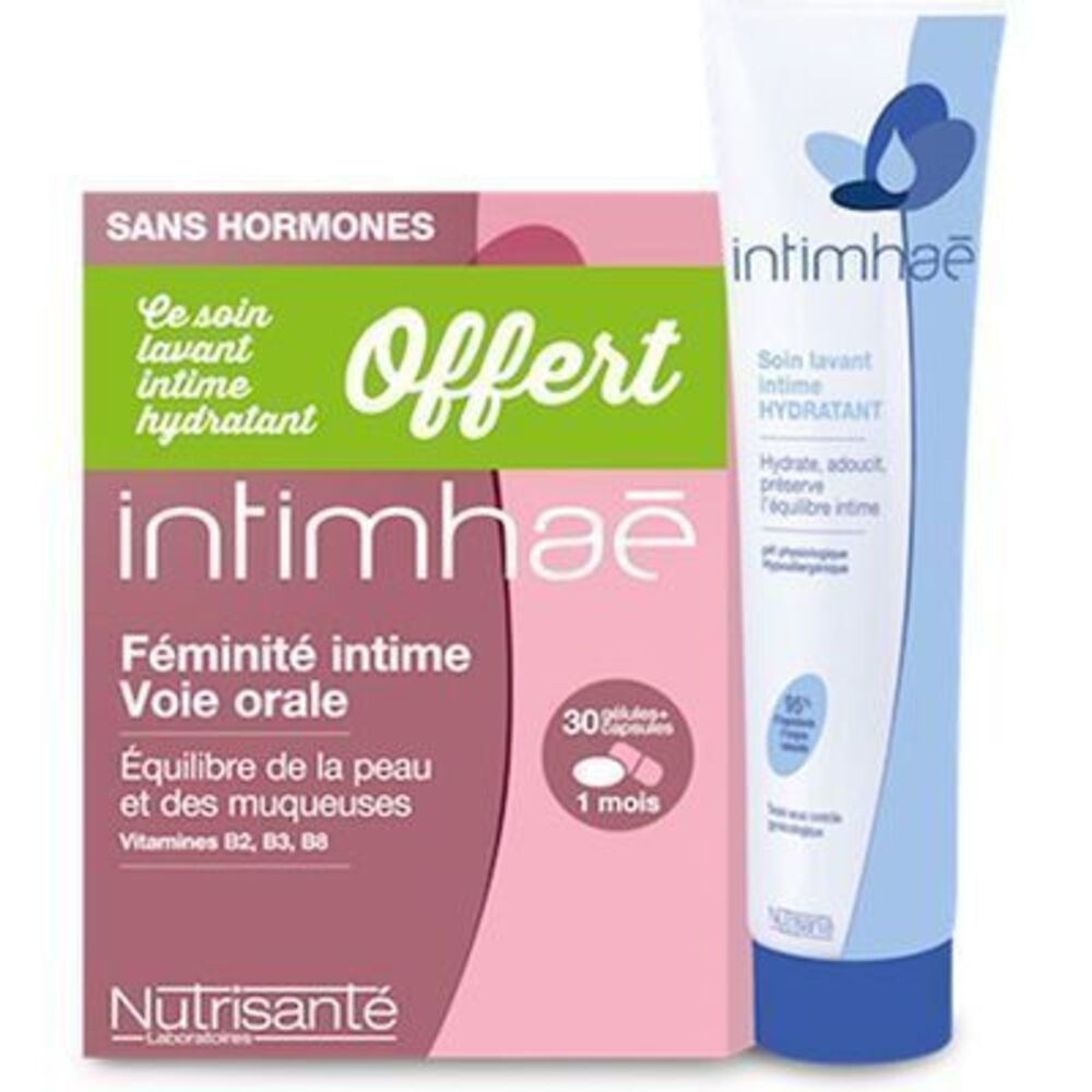 Photo de Nutrisante intimhaé 30 gélules + 30 capsules + soin lavant intime 40ml offert Nutrisanté Nutrisante intimhaé 30 gélules + 30 capsules + soin lavant intime 40ml offert Nutrisanté-219593