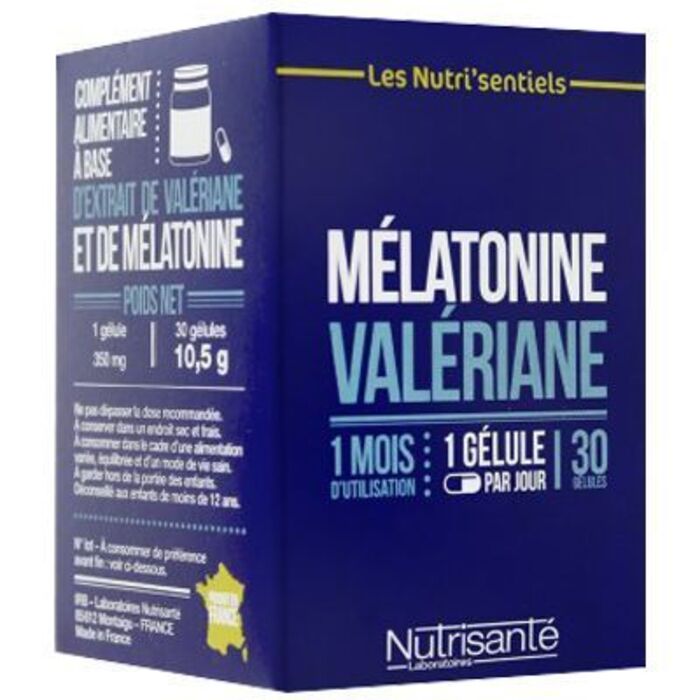 Photo de Nutrisante mélatonine valériane 30 gélules Nutrisanté Nutrisante mélatonine valériane 30 gélules Nutrisanté-219600