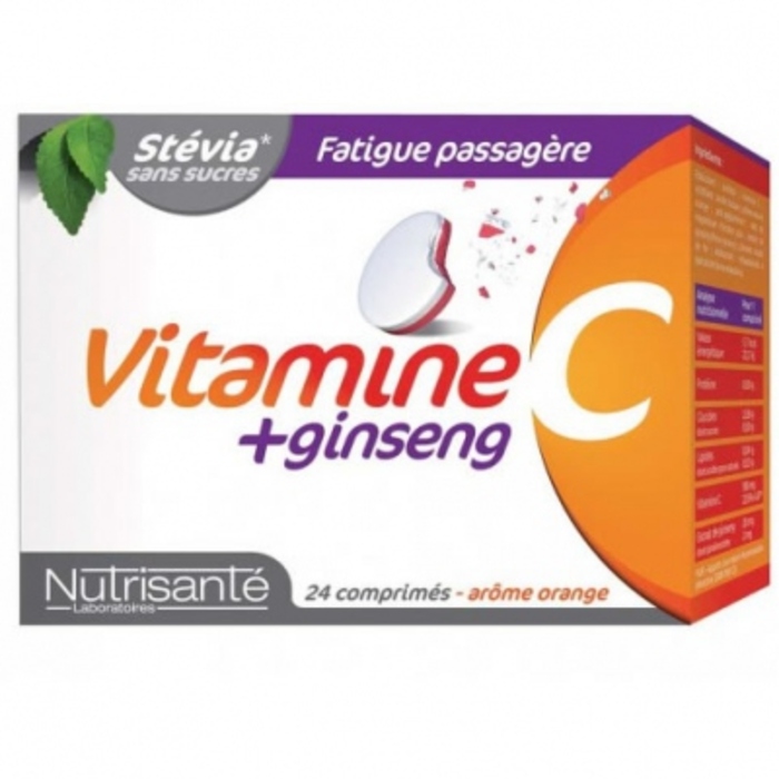 Photo de Nutrisante vitamine c ginseng 24 comprimés à croquer Nutrisanté Nutrisante vitamine c ginseng 24 comprimés à croquer Nutrisanté-196153