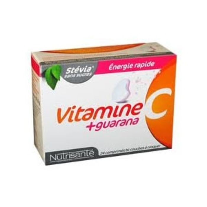 Photo de Nutrisante vitamine c guarana 24 comprimés à croquer Nutrisanté Nutrisante vitamine c guarana 24 comprimés à croquer Nutrisanté-196154