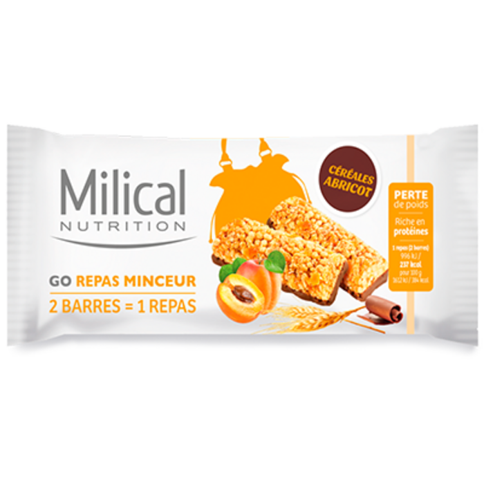 Photo de Nutrition barre céréales abricot 31gx2 Milical Nutrition barre céréales abricot 31gx2 Milical-223340