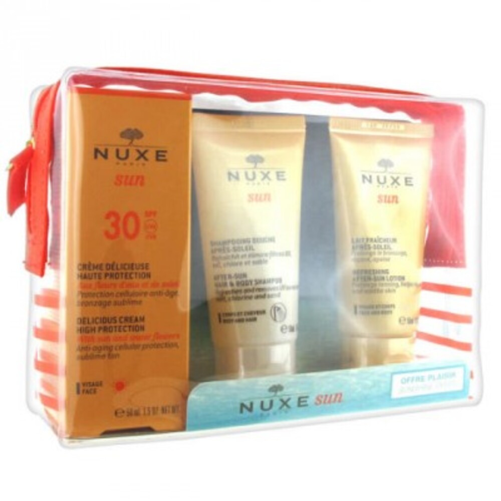Photo de Nuxe sun trousse crème spf30 50ml + shampooing 50ml + après-soleil 50ml Nuxe Nuxe sun trousse crème spf30 50ml + shampooing 50ml + après-soleil 50ml Nuxe-213898