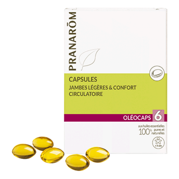 Photo de Oléocaps 6 jambes légères & confort circulatoire 30 capsules Pranarôm Oléocaps 6 jambes légères & confort circulatoire 30 capsules Pranarôm-189872