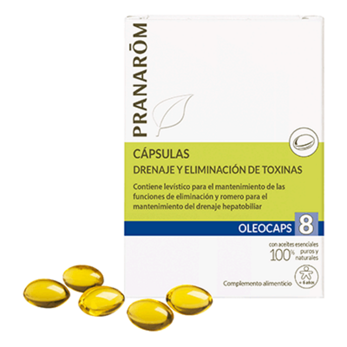 Photo de Oléocaps 8 drainage & détoxination 30 capsules Pranarom Oléocaps 8 drainage & détoxination 30 capsules Pranarom-189863