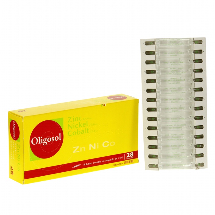 Photo de Oligosol zinc nickel cobalt - 28 ampoules x Labcatal Oligosol zinc nickel cobalt - 28 ampoules x Labcatal-192439