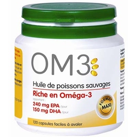 OM3 Huile de poisson riche en Oméga 3 - 120 capsules - 120.0 unités - divers - OM3 -140169