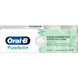 Oral b pureactiv soin essentiel dentifrice menthe eucalyptus 75ml - oral-b -227997