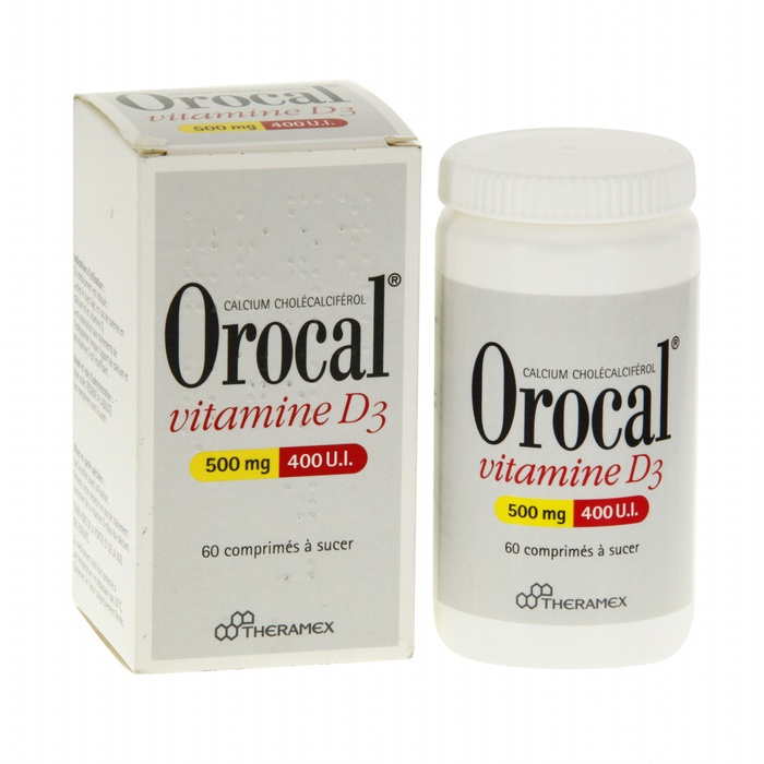 Photo de Orocal vitamine d3 500mg/400ui - 60 comprimés Theramex Orocal vitamine d3 500mg/400ui - 60 comprimés Theramex-193980