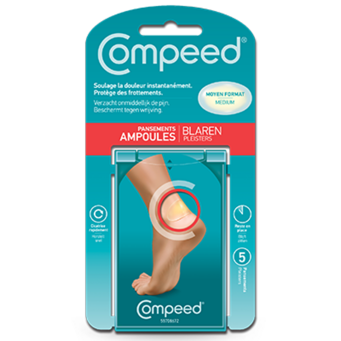 Photo de Pansement ampoules moyen format Compeed Pansement ampoules moyen format Compeed-142859