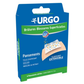 - Pansements Brûlures - Blessures superficielles - Tulle lipido-colloïde - Grand format, x4 - pansements - Urgo -145745