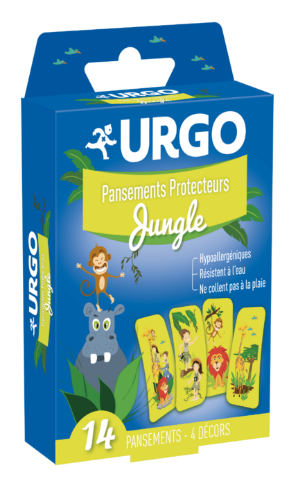 - pansements jungle - protecteur et résistant à l'eau - 4 modèles - 14 pansements Urgo-232085