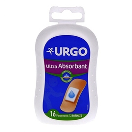 - pansements ultra absorbants - compresse ultra-absorbante - 3 formats - 16 pansements - pansements - urgo -202714