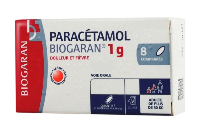 Paracetamol 1g - 8 comprimes Biogaran-192174