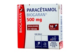 Paracetamol 500mg - 16 gélules - biogaran -192177