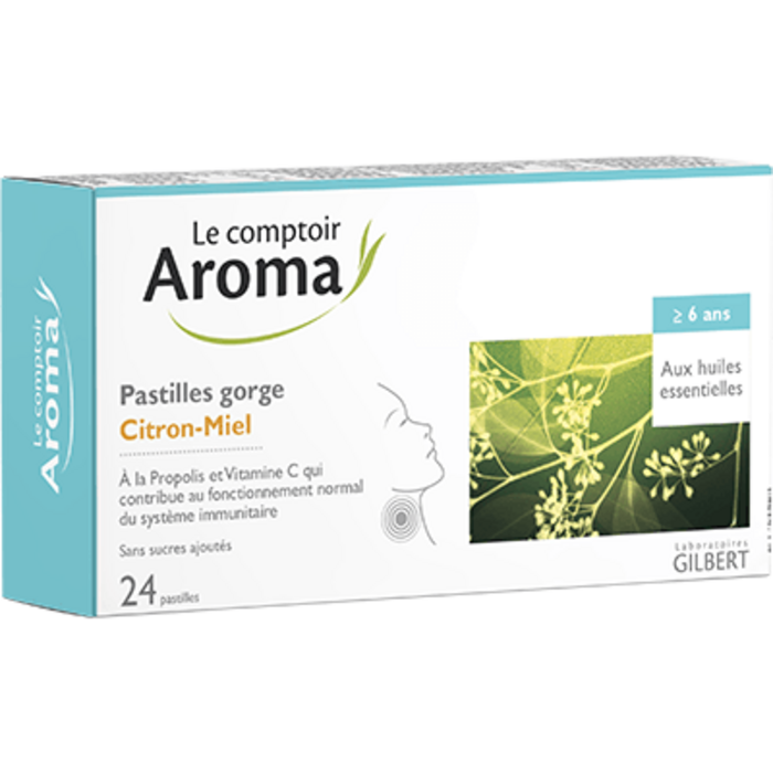 Photo de Pastilles gorge citron-miel 24 pastilles Le comptoir aroma Pastilles gorge citron-miel 24 pastilles Le comptoir aroma-225580